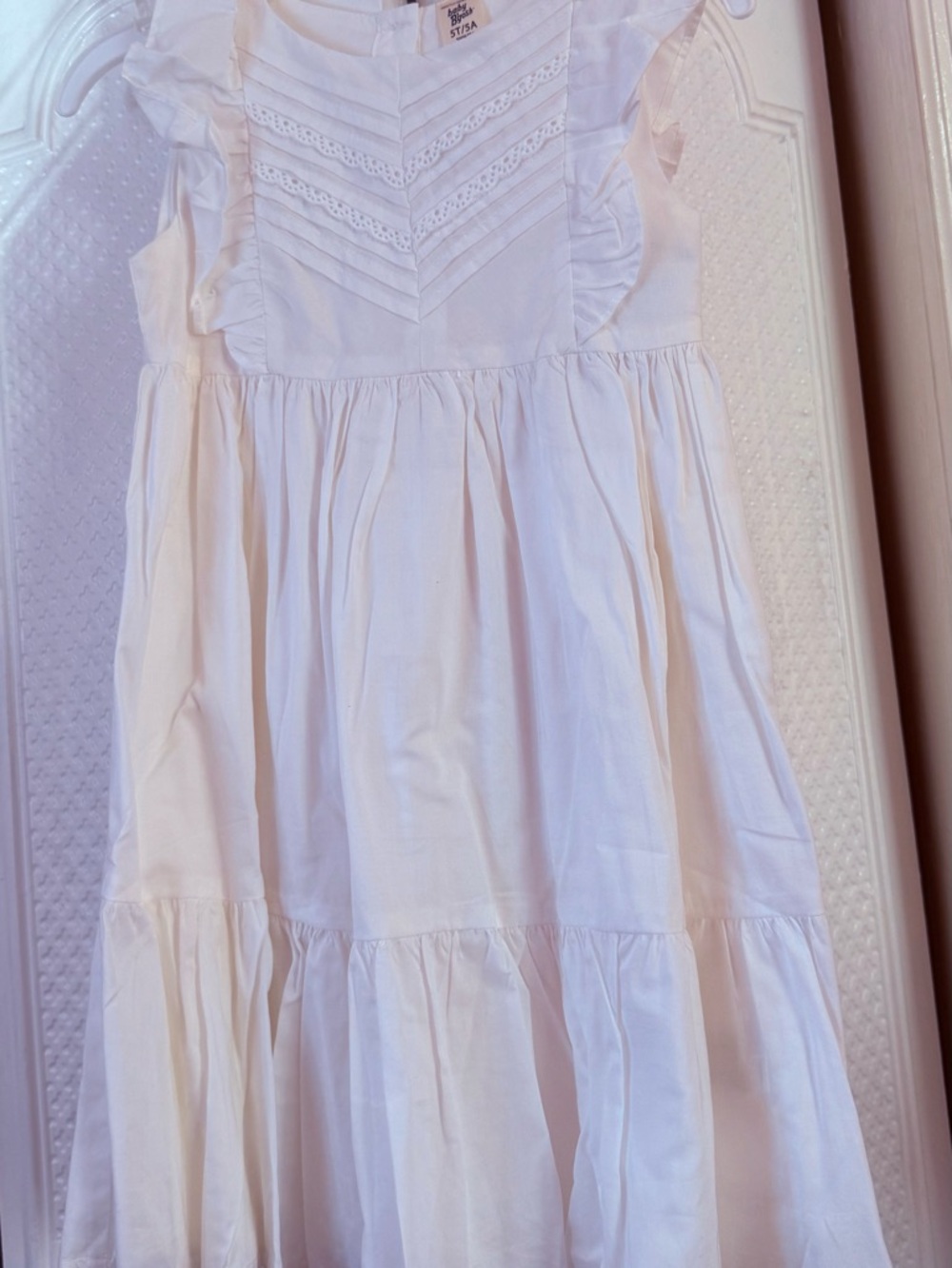 OshKosh B'gosh White Ruffle-Tiered Cotton Dress